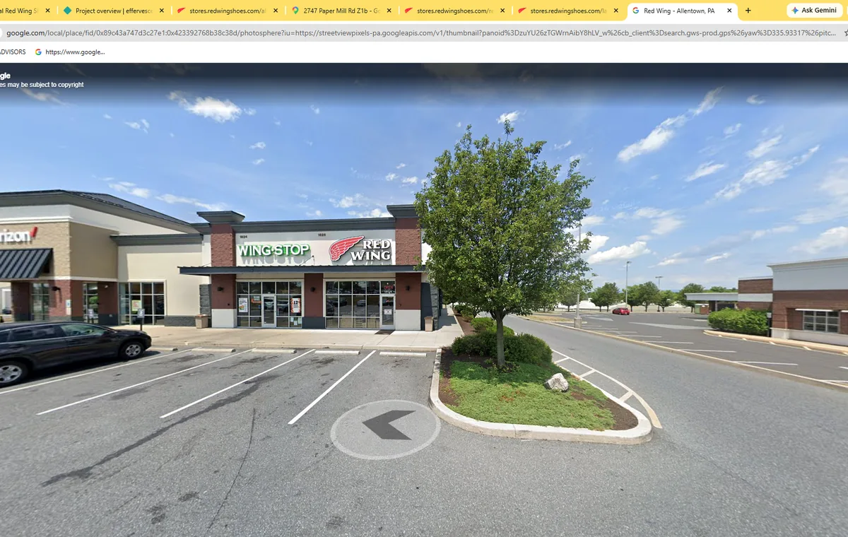 Allentown Red Wing storefront