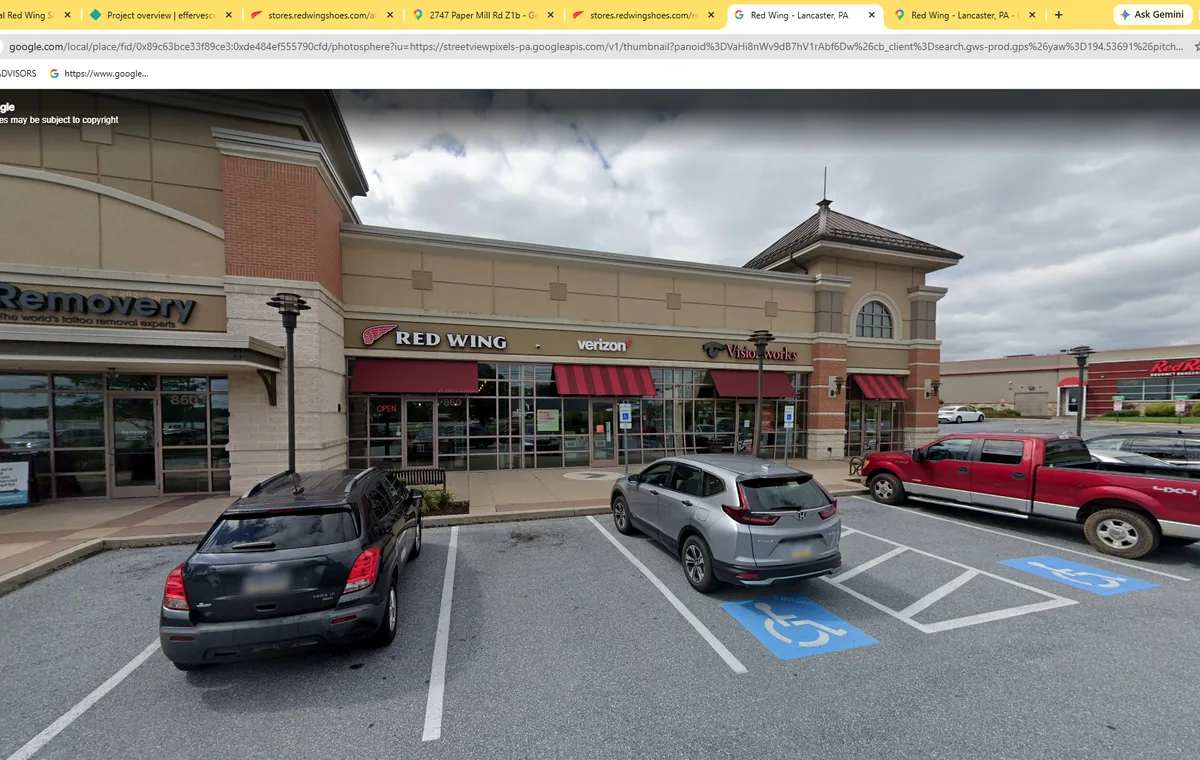 Lancaster Red Wing storefront